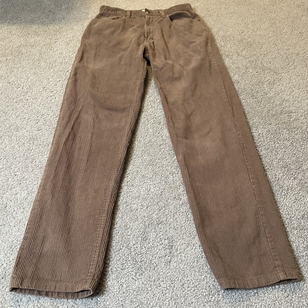 80s Gap Straight Mom Jeans Womens Sz 8 Beige Corduroy High Rise Cotton Casual